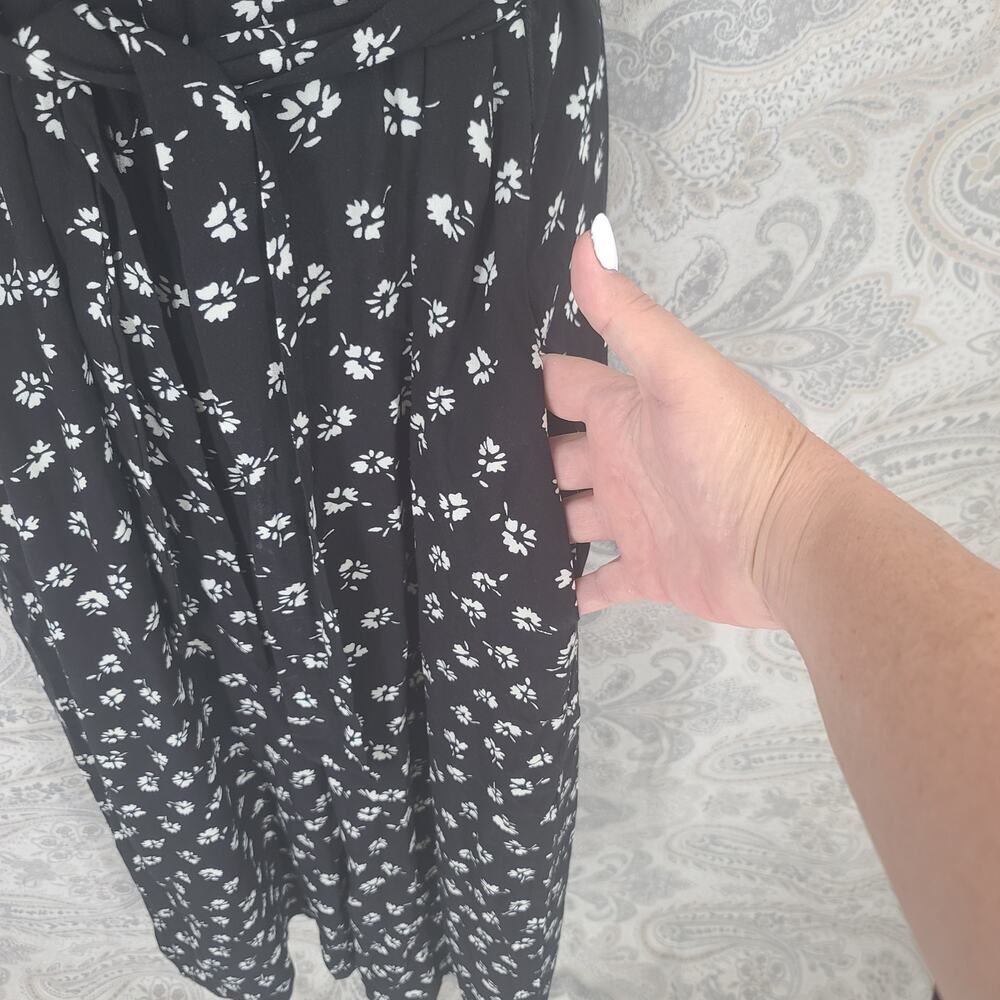 Gracemade Shalom jumpsuit women black white floral Size Small Resort wear Office - Picture 8 of 12